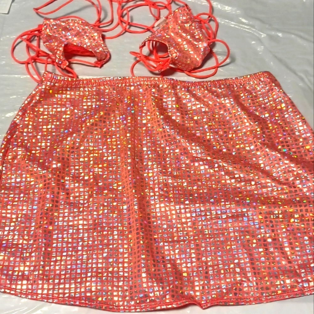 2piece sz XS skirt and string bikini top